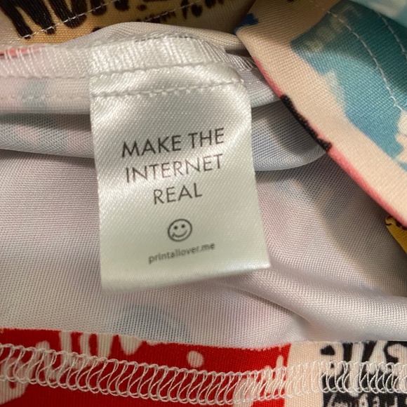 Wacky Wacko Condom Wrapper Print Mini Skirt Size L - Picture 5 of 6